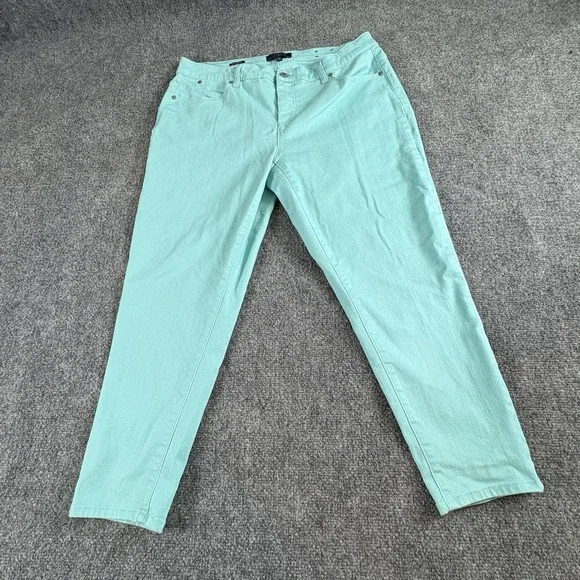 Talbots Jeans Talbots Jegging Crop Pants Women 4w Aqua Stretch